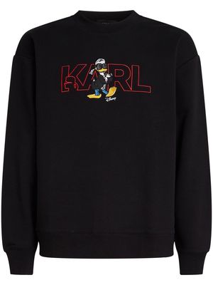 Karl Lagerfeld x Disney embroidered logo sweatshirt - Black