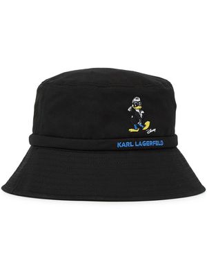Karl Lagerfeld x Disney logo bucket hat - Black