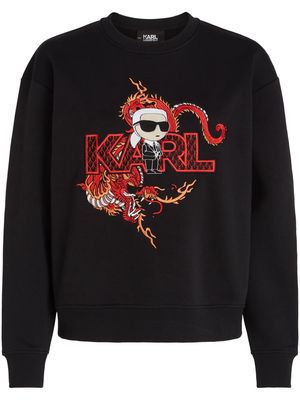 Karl Lagerfeld Year of the Dragon Ikonik sweatshirt - Black