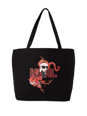 Karl Lagerfeld Year of the Dragon tote bag - Black