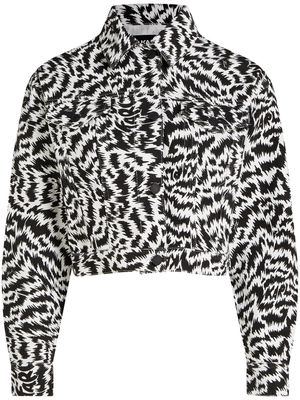 Karl Lagerfeld zebra-print denim jacket - Neutrals