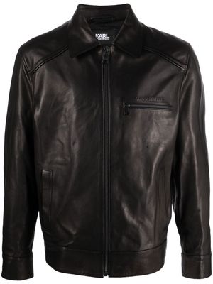 Karl Lagerfeld zipped biker jacket - Black