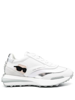 Karl Lagerfeld Zone Karl leather low-top sneakers - White