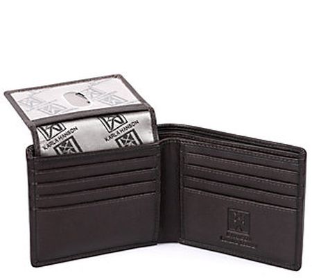 Karla Hanson Men's Leather Wallet with Card Ins ert