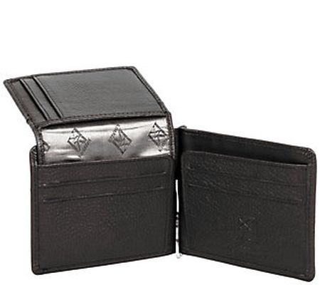 Karla Hanson RFID Blocking Leather Money Clip w ith Card Inser