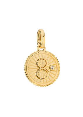 Karma 18K Yellow Gold & 0.02 TCW Diamond "8" Baby Medallion
