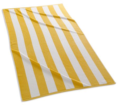Kassatex Cabana Stripe Beach Towel in Yellow 40" x 70"