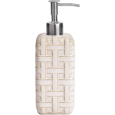 Kassatex Cane Ceramic Lotion Dispenser in Natural 