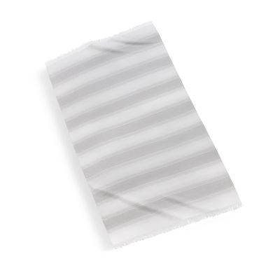 Kassatex Isola Beach Towel in White/Light Grey 70" x 70"