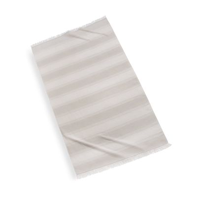 Kassatex Isola Beach Towel in White/Linen 70" x 70"