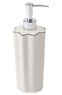 Kassatex Le Marais Porcelain Lotion Dispenser in White/Black