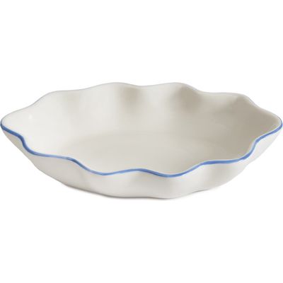 Kassatex Le Marais Porcelain Soap Dish in White/Cornflower Blue 