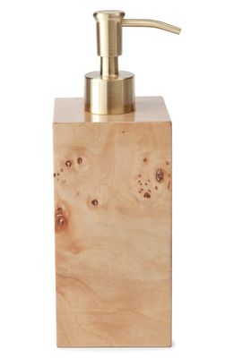 Kassatex Mesa Burl Wood Lotion Dispenser in Burled Wood