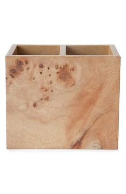 Kassatex Mesa Burl Wood Toothbrush Holder in Burled Wood