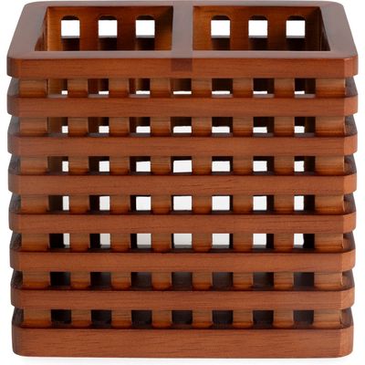 Kassatex Osaka Acacia Wood Toothbrush Holder in Medium Brown 