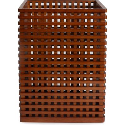 Kassatex Osaka Wastebasket in Medium Brown 