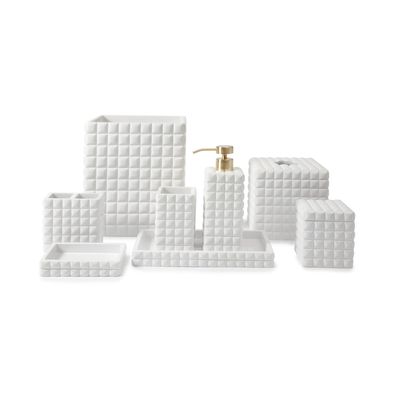 Kassatex Piazza Bath Collection in White Lotion Dispenser