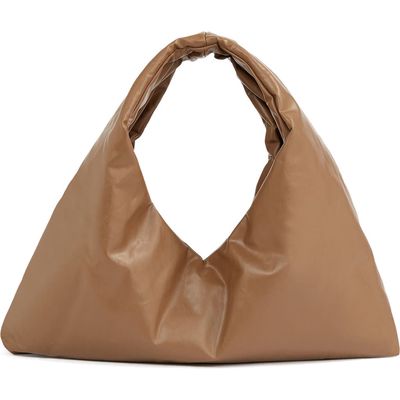 KASSL Anchor Medium Oiled Canvas Top Handle Bag in Camel 