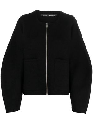 KASSL Editions balloon-sleeve merino wool jacket - Black