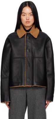 KASSL Editions Black Reversible Shearling Jacket