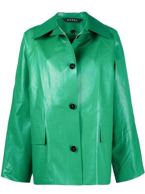 KASSL Editions coated button-up jacket - Green