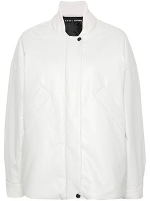 KASSL Editions coated padded bomber jacket - White