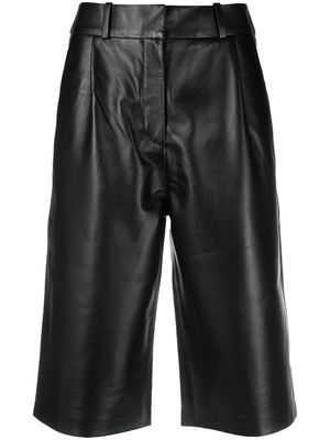 KASSL Editions faux-leather Bermuda shorts - Black