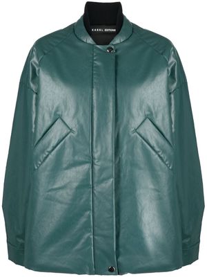 KASSL Editions faux-leather bomber jacket - Green