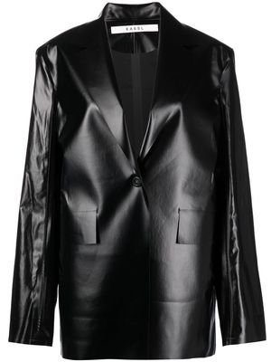 KASSL Editions high-shine single-breasted blazer - Black