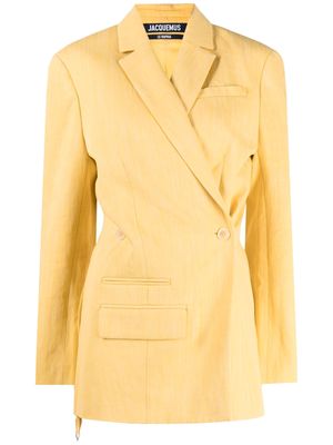 KASSL Editions notched-lapels double-breasted blazer - Yellow