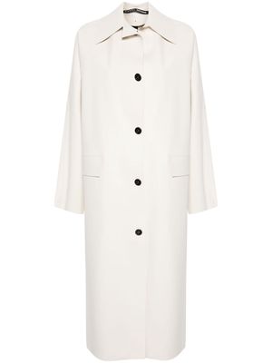 KASSL Editions single-breasted long coat - Neutrals