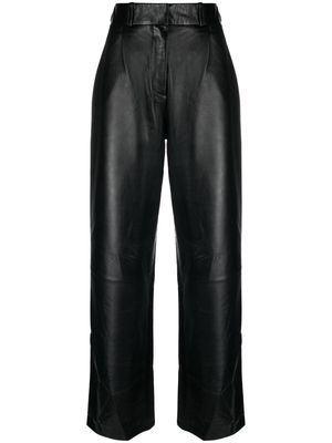 KASSL Editions straight-leg leather trousers - Black
