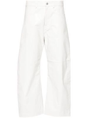 KASSL Editions textured straight trousers - White