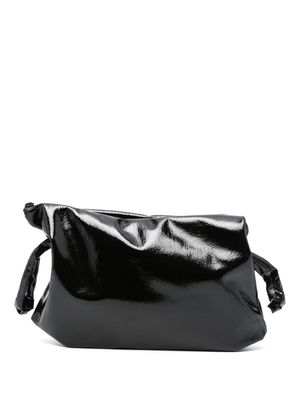 KASSL Editions The Pouch lacquered clutch bag - Black