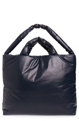 KASSL Large Oiled Canvas Pillow Bag in Midnight Blue