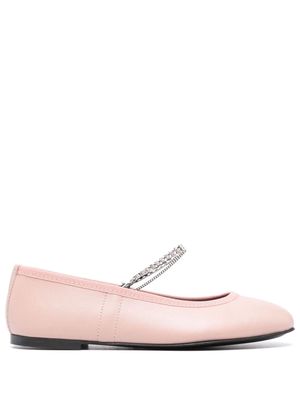 Kate Cate Juliette leather ballerina shoes - Pink