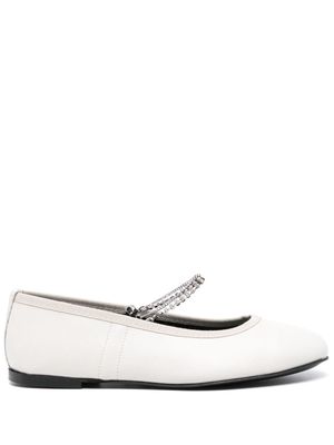Kate Cate Juliette leather ballerina shoes - White