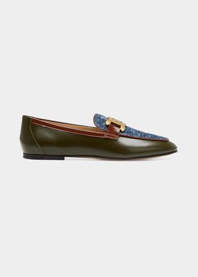 Kate Chain Colorblock Flat Loafers