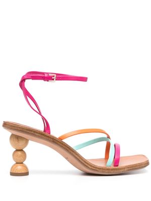 Kate Spade 80mm sculpted-heel leather sandals - Pink