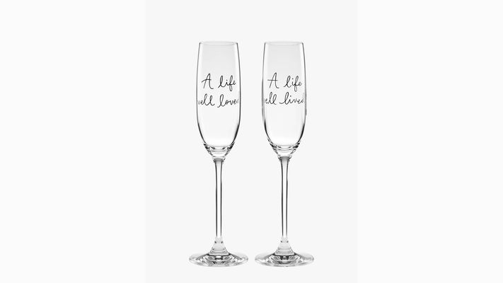 Kate Spade A Charmed Life Toasting Flute Pair, White
