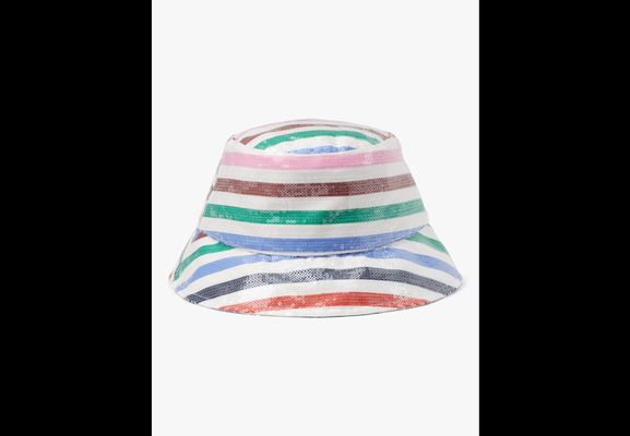 Kate Spade Adventure Stripe Sequin Bucket Hat, Aunatlmult