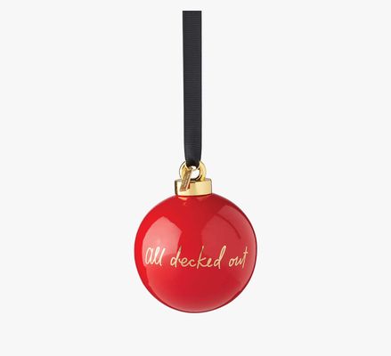 Kate Spade All Decked Out Ornament, Red