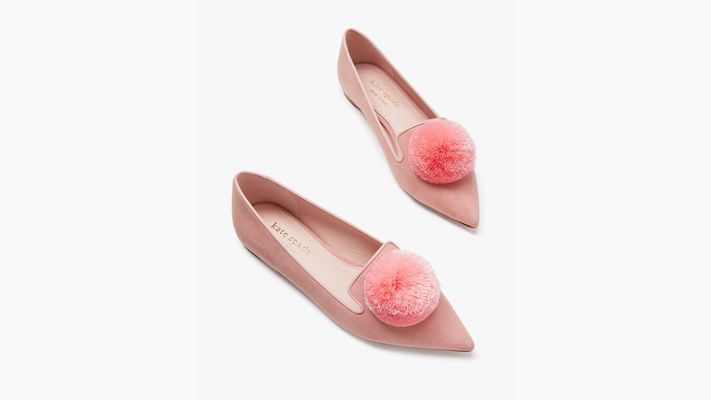 Kate Spade Amour Pom Flats, Dancer Pink