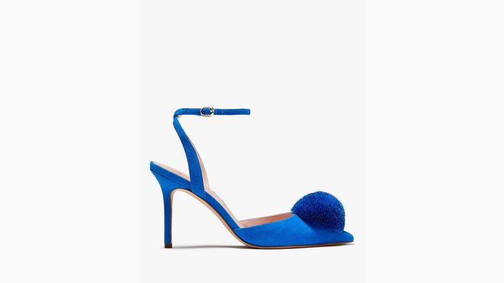 Kate Spade Amour Pom Pumps, Stained Glass Blue