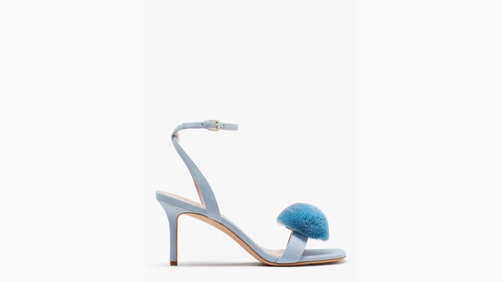 Kate Spade Amour Pom Sandals, Celeste Blue