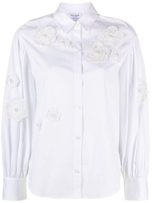 Kate Spade Andie floral-appliqué shirt - White