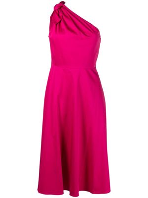Kate Spade bow-detail one-shoulder midi dress - Pink