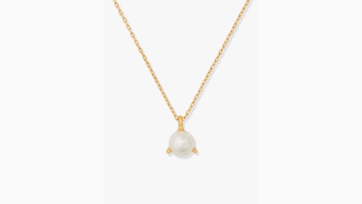 Kate Spade Brilliant Statements Tri-Prong Pendant, Cream/ Gold