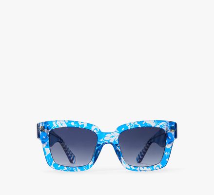 Kate Spade Brynne Sunglasses, Blue Pattern Blue