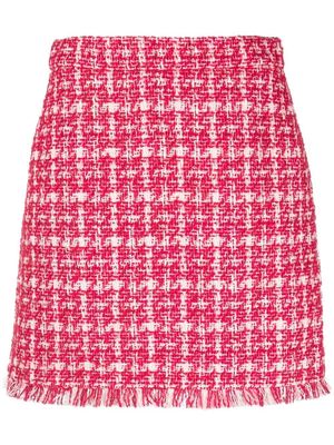 Kate Spade check-plaid tweed skirt - Pink